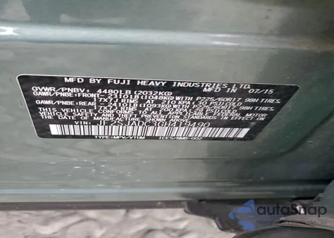 2016 Subaru Forester 2.5I Premium из США, поврежденный, VIN JF2SJADC3GH419490